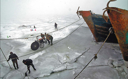 Sea ice in China 2010